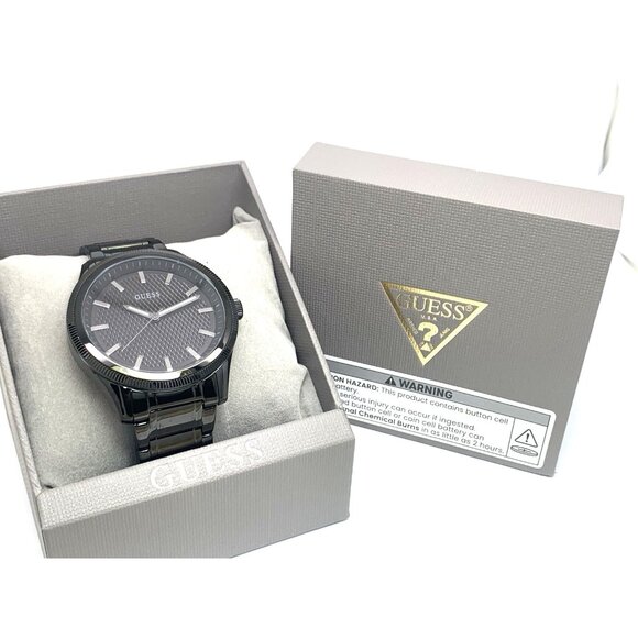 Guess Men's Watch GW0626G3 Quartz Black Dial Stainless Steel 44mm - Picture 3 of 15